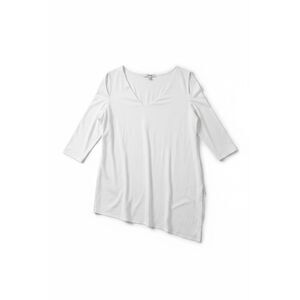 Sympli Women’s White Boxy Blouse Shoulder Cut Out Size 16 Tunic